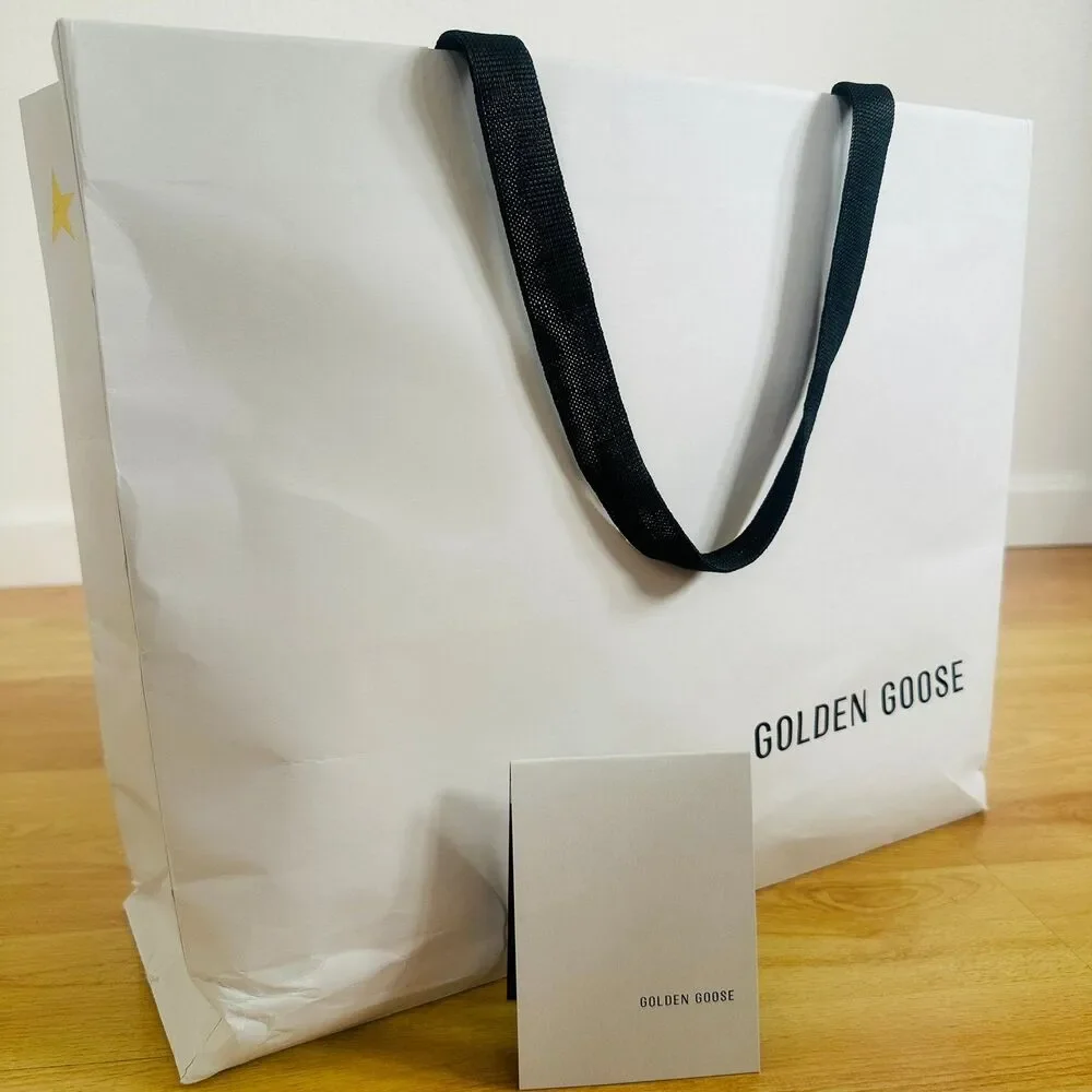 Golden Goose Paper Shopping Bag - grey/white large, 17.25